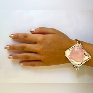 Exquisite 925 silver Pink Stone Bracelet